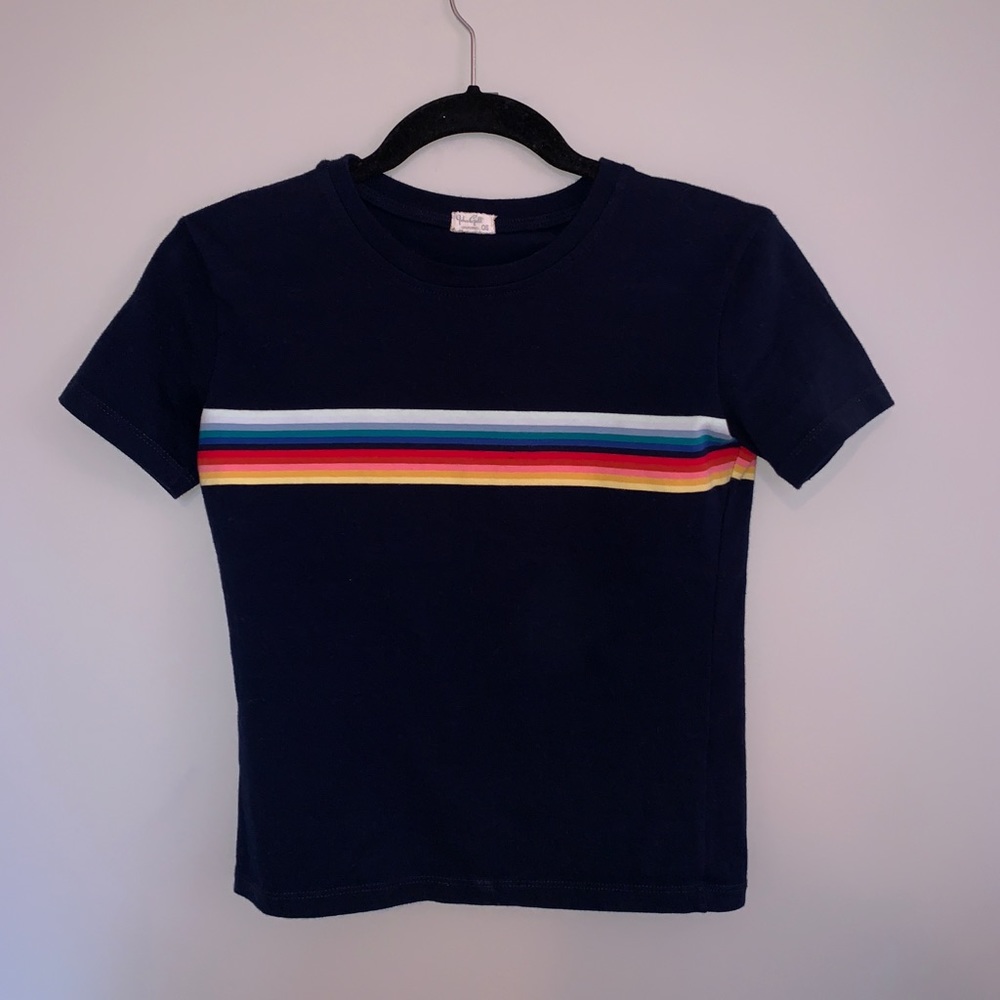 Brandy Melville Rainbow stripe top